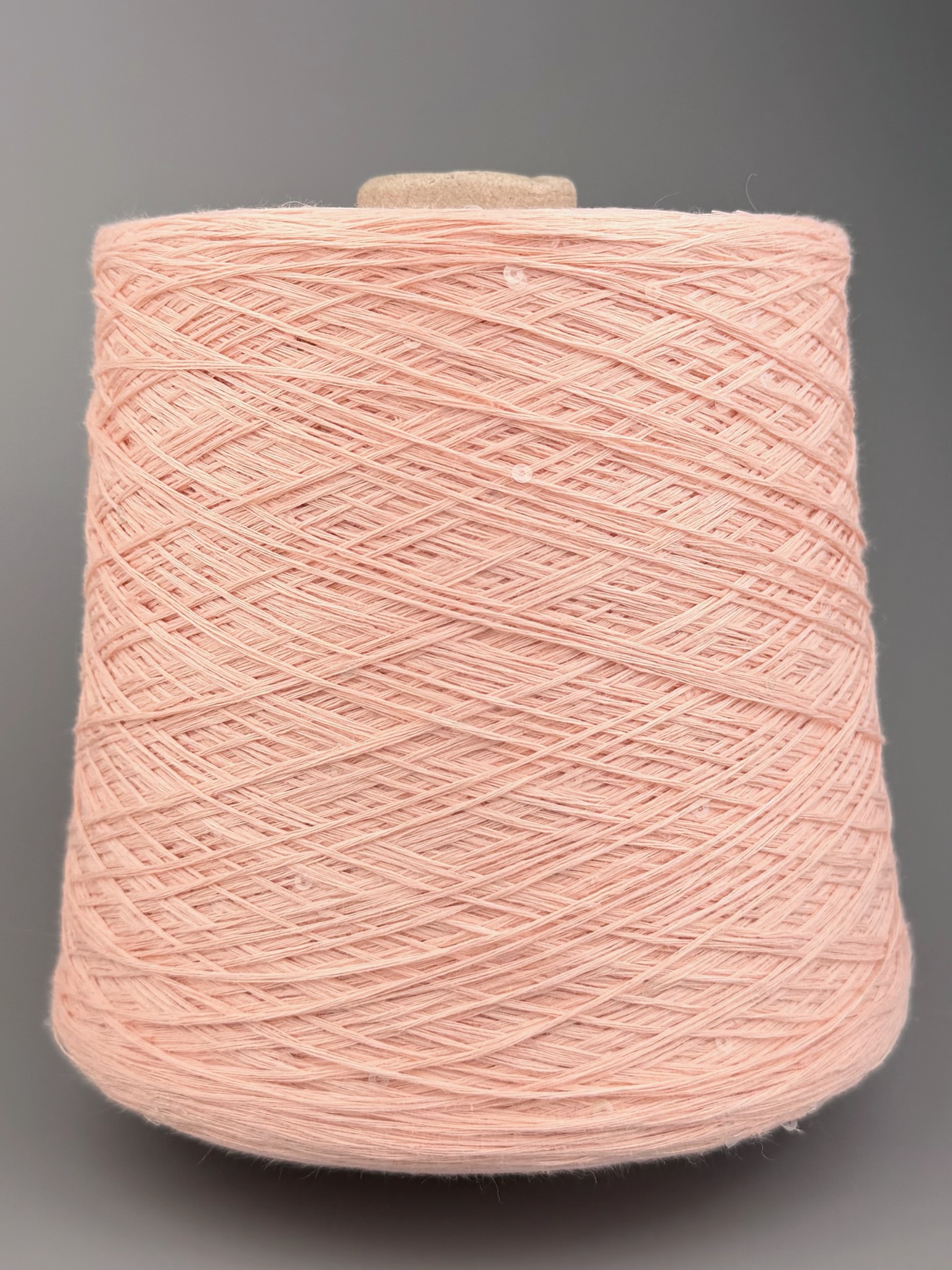 Art. Lino – Fil 100 % lin avec paillettes col. Rose pêche clair 420 m / 100 g photo 2